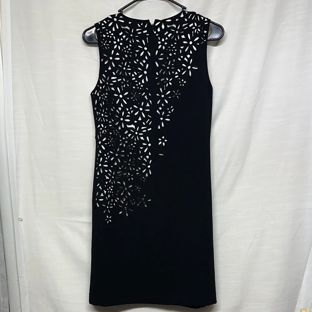 Calvin Klein Black Floral Cutout Mini Dress - Picture 7 of 11